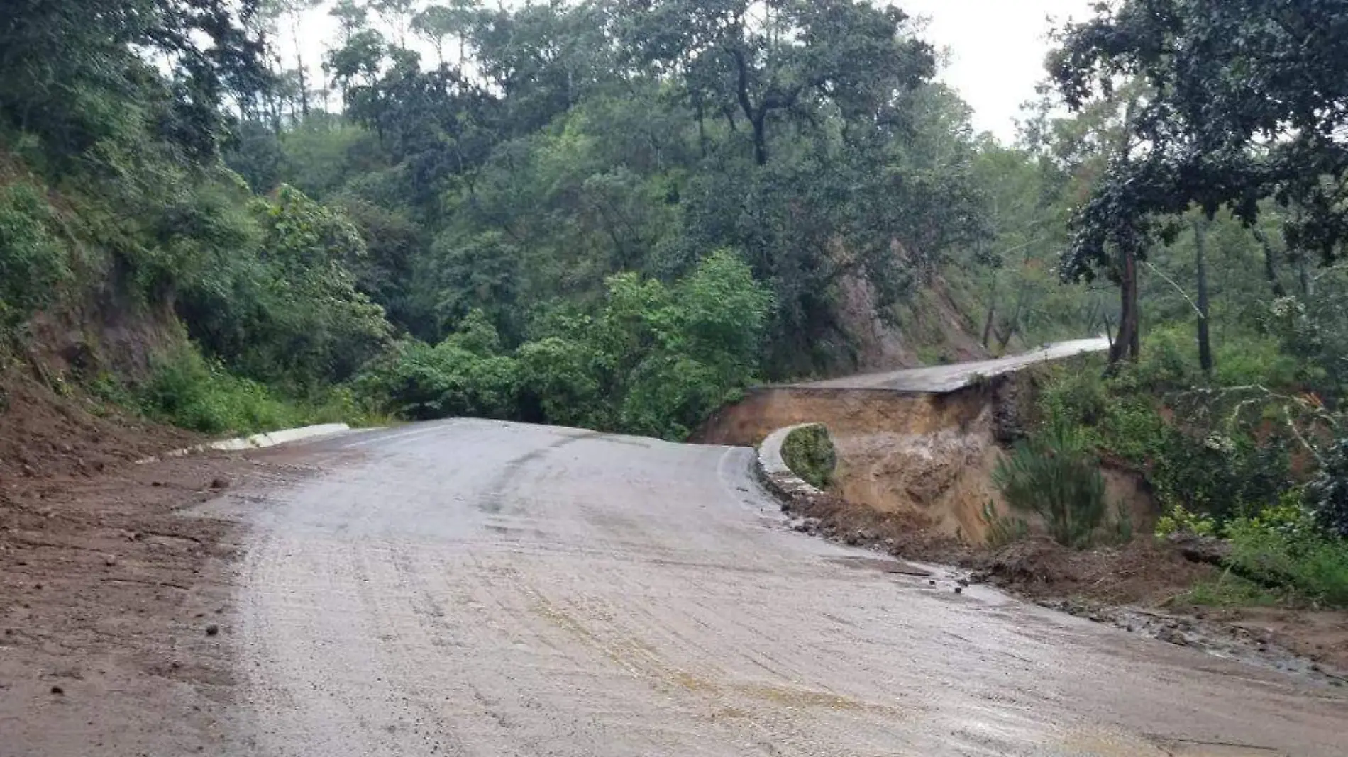 Colapso parte carretera El Grullo-Ciudad Guzmán